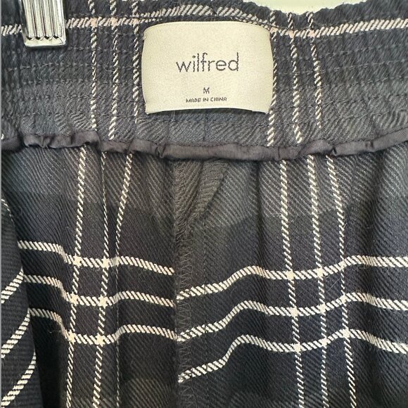 Aritzia Wilfred Dawna Plaid Barrel Cropped High Rise Pant - Picture 5 of 7